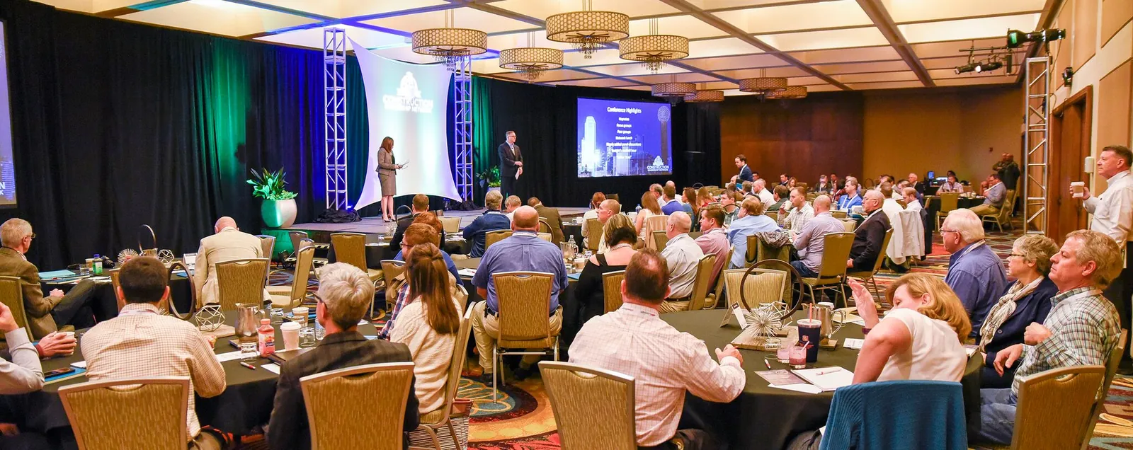 The general session stage at a past CLN Annual Conference